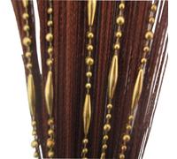 Tangpan Rideau de porte déco/Paravent/Moustiquaire avec perles, 100 x 200 cm, Polyester Plastique, marron, 100 x 200 cm