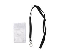 Tangxi 2 Pack Porte-carte d'identité Vertical Transparent avec Cordon | Protecteur de manchon d\'insigne, fermeture éclair refermable, sangle de cou, conception transparente Durable, conférence