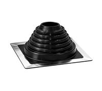 Tangxi Bride de Ventilation pour Toit en Métal, Base Carrée 25 Cm pour | Compatible avec l\'acier ondulé, protection contre les intempéries EPDM, profil bas, hauteur 10 cm, installation facile à