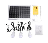 Tangxi Générateur Solaire Portable avec 3 Ampoules LED, Alimentation de Secours Haute capacité pour Camping-car et Camping, 6000 MAh