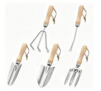 Tangxi Kit de Transplantoir de Jardin en Acier Inoxydable, Conception | Livré avec un désherbeur, des poignées en bois robustes, plusieurs outils dans un seul sac, idéal pour planter à