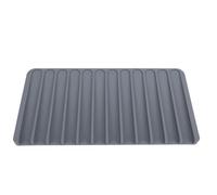 Tangxi Le Tapis de Séchage de Vaisselle Auto-drainant en Silicone Sèche Efficacement les Casseroles et les Poêles pour Le Comptoir de Cuisine (GREY)