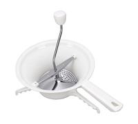 Tangxi Moulin à Légumes Presse-purée avec 3 Disques de Mouture | Manivelle manuelle, broyeur en acier inoxydable, machine à purée d\'aliments pour bébés, presse à sauce à confiture
