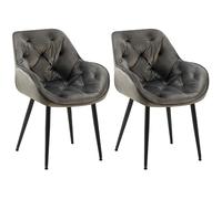 Tanna Lot de 2 chaises - Velours