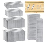 Tanstic Lot de 3624 agrafes à couronne étroite de calibre 18 de 6,35 mm avec kit d'assortiment de clous Brad, 1,9 cm, 2,5 cm, 3,8 cm, 3,8 cm, agrafes à finition galvanisée et clous de 2,5 cm, 5,1 cm