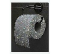 TANYANG Peinture Sur Toile Murale, Rouleau De Papier Toilette, Couleur Paillettes Diamant, Niche Créative De Luxe, Chambre À Coucher, Salon, Salle De Bain, Affiche De Décoration 30X40Cm Sans Cadre