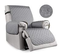 TAOCOCO Housse de Fauteuil Relax 1 Place, Housse pour Fauteuil Relax Ectrique avec Poche, Protege Canape Impermeable, Adaptée aux Enfants et Animaux, Lavable.(Gris Clair, 25 inch)