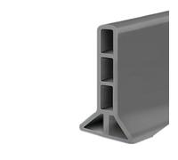 TAOQILE Seuil de Douche Barrage d'eau, Barriere de Douche Anti Débordement, Barrage d'eau Pliable Joint, pour Joint Douche Sol Séparation Humide et Sèche d'eau, Hauteur 10cm (80cm,Gris)
