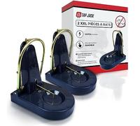 TAP JACK Pack De 2 Tapettes À Rats et Souris Professionnels - Puissant Piège XXL Anti Nuisible - Robuste et Efficace - pour Capture Rapide - sans Poison, ni Produit Chimique - Réutilisable et Durable