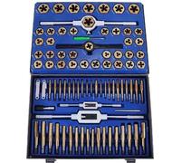Tap Set - 86 pièces - Coffret de rangement bleu - Pour filetages métriques, SAE et NPT - Outillage de précision