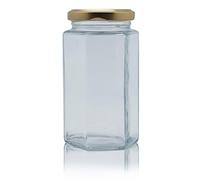 Tapas Rioja Bocal en verre, hexagonal, 280 ml, bouche 58 mm, boîte moyenne de 40 unités