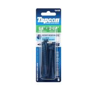 Tapcon Blue Climaseal® Lot de 8 chevilles à béton à tête hexagonale 6,35 x 6,35 mm, revêtement résistant à la corrosion, vis à béton et à maçonnerie très résistantes, résistance au maintien supérieure