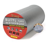 TAPEBEAR Butyle en Étanche Ruban 200mm x 5m, Adhésif Ruban Butyle Correctifs Imperméables de Réparation pour fuite de toit, fissure de surface, écart de rebord de fenêtre, rupture de tuyau
