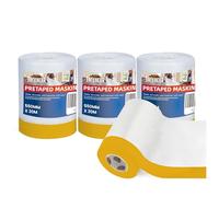 TAPEBEAR Film de Masquage Pré-Tapé 550mm x 20m x 4 Rouleaux,Bâche Plastique