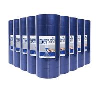 TAPEBEAR Lot de 54 rouleaux de ruban de masquage bleu résistant aux UV - Sans résidus - Avec lignes nettes - Pour peintre - 48 mm x 55 m