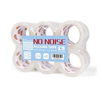 TAPEBEAR Ruban Adhésif D'emballage Silencieux Extra Fort, Résistant Adhésif D'emballage Transparent, Ruban D'Emballage Sans Bruit, Pour Colis, d'étanchéité Et Cartons, 48mm X 50m, 12Rouleaux