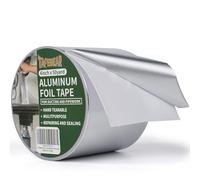 TAPEBEAR Ruban Adhésif En Aluminium, Ruban D'étanchéIté Haute Temperature, Résister à 80°C à 100°C, Pour La Réparation, Isolation, Tuyaux, Plomberie, 4inch X 50yard, Argent