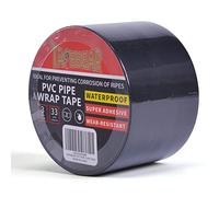TAPEBEAR Ruban Adhésif En PVC Noir Contre La Corrosion, Ruban Adhésif étanche, Protection De Tuyau, Pour La Protection Tuyau De Vidange Et Conduite D'eau Souterraine, 3inch X 33yard