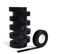 TAPEBEAR Ruban Adhésif Isolant Professionnel Électrique Noir, 10 Rouleaux PVC, Ignifuge Et Imperméable, Pour L'Isolation De Câbles, 19mm x 20m