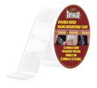 TAPEBEAR Ruban Adhésif Nano Double Face 30mm x 5m, Extra Fort