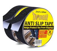 TAPEBEAR Ruban antidérapant noir 50mm x 18m - 2 Rouleaux - Bande adhésive