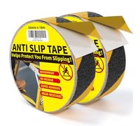 TAPEBEAR Ruban antidérapant noir et jaune 50mm x 18m - 2 Rouleaux