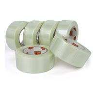 TAPEBEAR Ruban armé verre 50mm x 55m - 6 Rouleaux - Ruban de cerclage