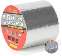 TAPEBEAR Ruban d’étanchéité en butyle argent - 100 mm x 5 m