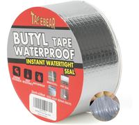 TAPEBEAR Ruban d’étanchéité en butyle argent - 50 mm x 5 m