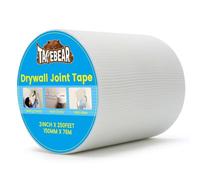 TAPEBEAR Ruban de Fibre de Verre 150mm x 75m, Ruban Autoadhésif pour Réparation Placoplâtre, Réparation de Trous Fissures Plafond et Joints Murs