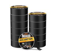 TAPEBEAR Ruban de jointoiement pour terrasse 50mm x 15m - 12 Rouleaux - Etanchéité toiture et bois - Butyle adhésif - Résistant à l'eau et aux UV - Pour construction extérieure