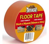 TAPEBEAR Ruban de Sol Orange - 50mm x 33m, Ruban Vinyle Anti-Dérapant