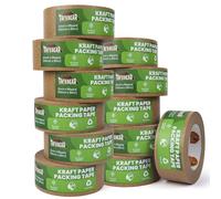 TAPEBEAR Ruban D'emballage en Papier 50mm x 50m, Marron Ruban Adhésif