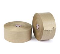 TAPEBEAR Ruban Gommé Activé à l'Eau 70mm x 116m, Ruban Renforcé Fibres Écologique en Papier Kraft Biodegradable, pour Scellement Sécurisé Emballage et Expédition, 2 Rouleaux