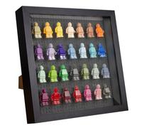 Tapeera Vitrine en Bois Noire pour Figurines, adaptée pour Mur ou Table. avec Base Noire et Protection Contre la poussière, Elle Peut contenir jusqu'à 28 Figurines, idéale pour Les Collections