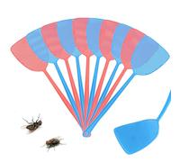Tapette à Mouche 10 Pièces avec Manche Long | Tapettes à Mouches Souples - Solution Anti-Mouches, Moustiques et Insectes pour Maison, Jardin et Extérieur