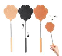 Tapette à Mouche pour l'intérieur, tapette à Mouche Extensible 3 pièces 11, 4-29, 5 Manuelle en Forme de Patte Robuste Mailles Fines PP en Acier Inoxydable pour l'intérieur