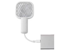 Tapette à mouches électrique 2 en 1 - Rechargeable par USB avec lumière LED et filet de sécurité à 5 couches - Piège à moustiques pour intérieur, extérieur, camping et terrasse - Portable