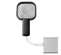 Tapette à mouches électrique 2 en 1 - Rechargeable par USB avec lumière LED et filet de sécurité à 5 couches - Piège à moustiques pour intérieur, extérieur, camping et terrasse - Portable