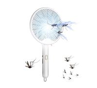 Tapette à mouches électrique - Fly Zapper | Raquette à mouche pliable rechargeable par USB avec 3000 Volts, lampe UV anti-moustiques, tueur d'insectes pour le camping en plein air, ensemble de 3 pièce