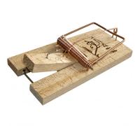 Tapette à Rat en Bois de hêtre avec Fil cuivré - piège mécanique à rongeurs pour Rat, Surmulot, Loir et lérot - 17 x 8,5 cm - à Utiliser avec Attractif