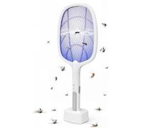 Tapette électrique anti-insectes - Rechargeable par USB - Lumière LED - Pour l'intérieur et l'extérieur