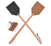 Tapettes à mouches cuir bois - 2 pièces - Convient pour intérieur, extérieur, insectes Étiquette