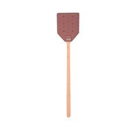 Tapettes à Mouches en Cuir Robuste, Longue poignée en Cuir avec Manche en Bois pour Usage intérieur et extérieur