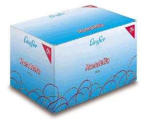 Tapis 50741 Tapis Anneaux en caoutchouc RONDELLA en carton, rouge, 100 mm, 1 000 g