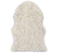 Tapis 60 X 90 Cm Peau De Mouton Synthétique Mélange De Gris