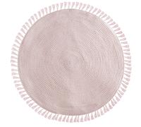 Tapis à franges enfant Douceur - Diam. 90 cm - Rose