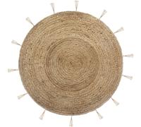 Tapis à franges rond en jute Cosy - Diam. 80 cm - Beige