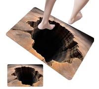 Tapis à illusion d'optique 3D, paillasson d'entrée intérieur et extérieur, facile à nettoyer, tapis d'entrée pour patio, porche, trompe l'œil, tapis 3D, jeu avec votre chat ou votre chien