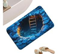 Tapis à illusion d'optique 3D pour tester et jouer avec un chien ou un chat, tapis qui ressemble à un trou dans le sol, tapis antidérapant, facile à nettoyer par les temps pour entrée, cuisine